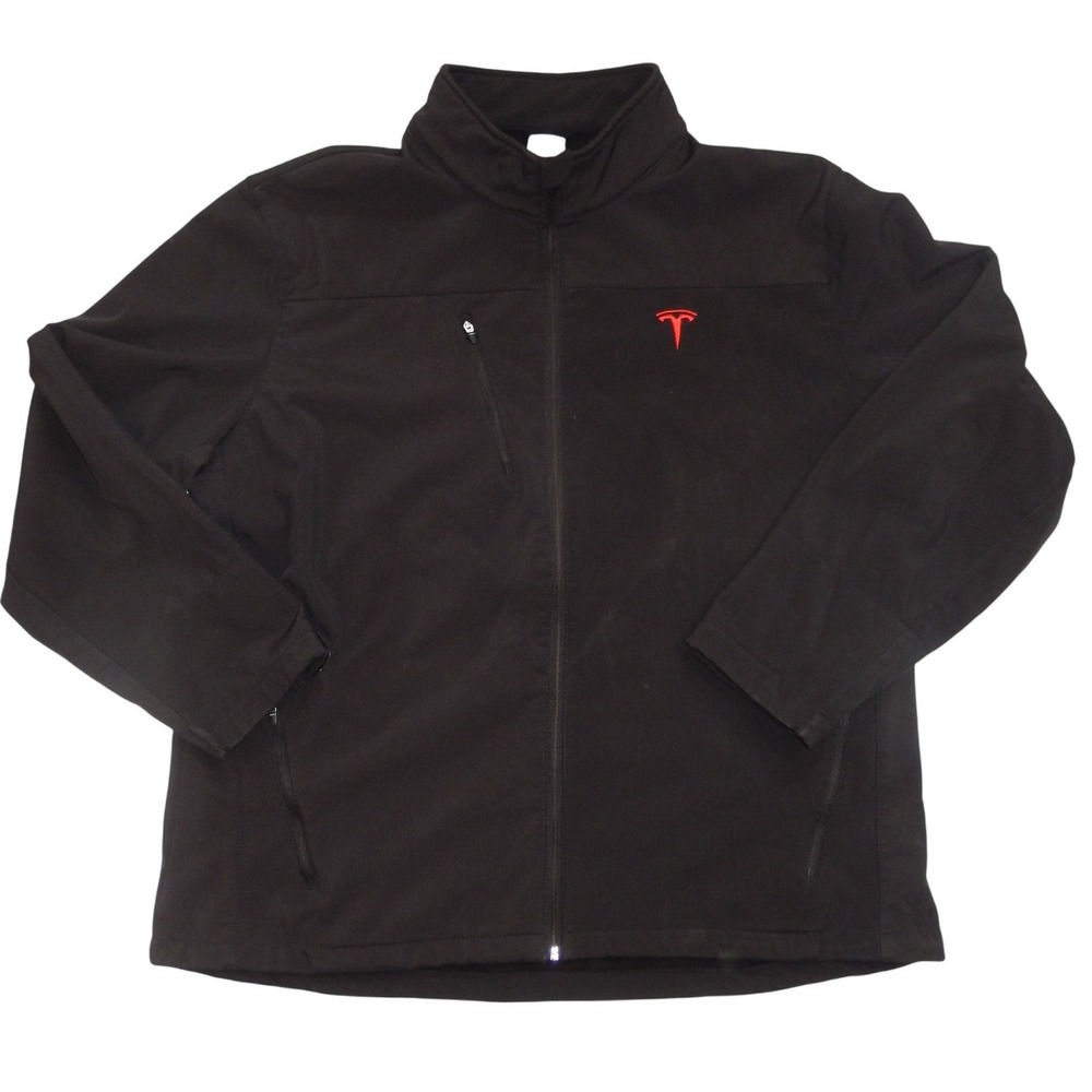 Tesla‎ Motors Mens 2XL Embroidered Soft Shell Fleece Lined Jacket